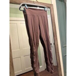 Fabletics size Medium M Cashel Pureluxe Leggings Mauve brown purple Ruched